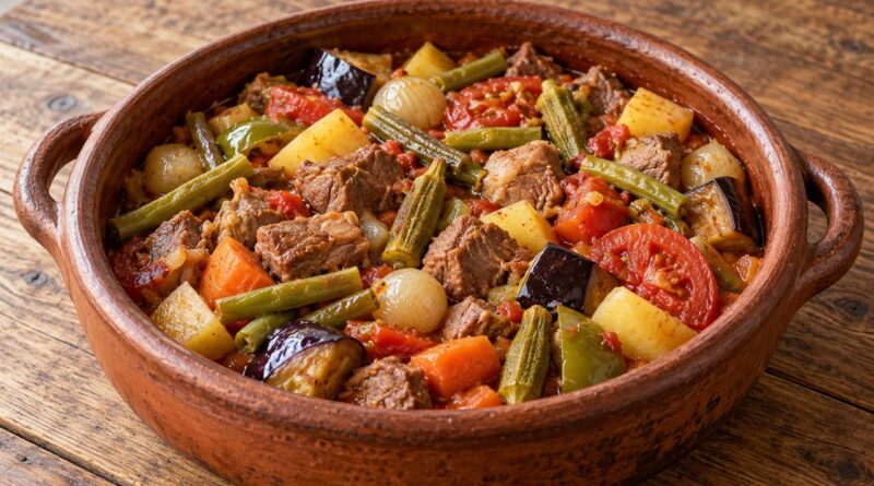 Toprak güveçte kuzu eti ve sebzelerle çömlek kebabı