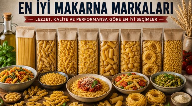 En iyi makarna markaları listesinde yer alan Rummo, De Cecco, Garofalo, Barilla ve Pastavilla makarnaları.