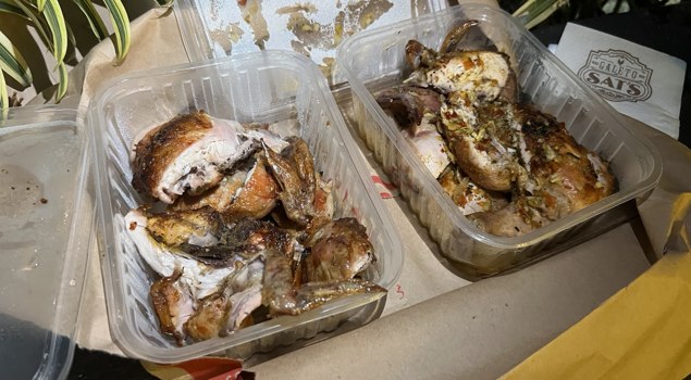 Galeto Sat’s Copacabana’da paket aldığımız sarımsaklı kömür ateşinde tavuk