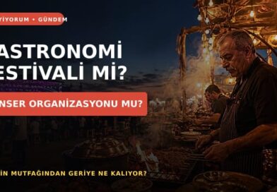 Gastronomi festivali alanında yerel yemek ustası ve konser sahnesi