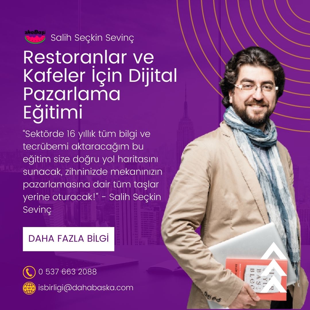 Restoranlar in Dijital Pazarlama E itimi Harbi Yiyorum