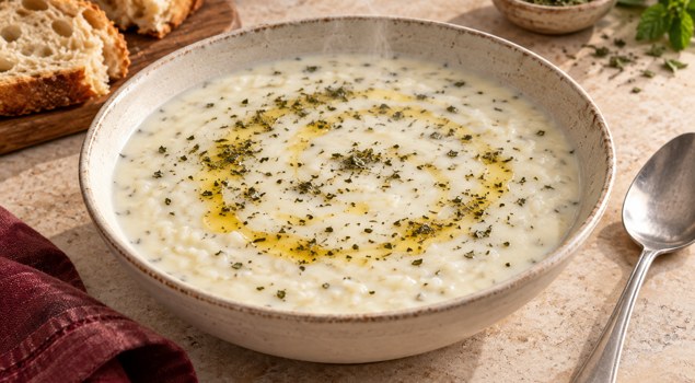 Yoğurtlu ve pirinçli yayla çorbası